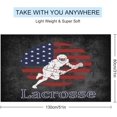 thumbnail image 2 of Yibo American Flag Lacrosse Beach Towels Abstract Retro Sports Theme Lacrosse Sauna Beach Gym, 2 of 8