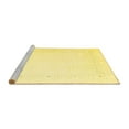 thumbnail image 2 of Ahgly Company Machine Washable Indoor Round Solid Yellow Modern Area Rugs, 5' Round, 2 of 4