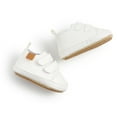 thumbnail image 6 of Baywell Baby Girls Shoes Infant Toddler First Walking Shoes Lightweight Non-Slip Sole PU Leather Baby Sneakers Crib Shoes White 1-3Y, 6 of 8