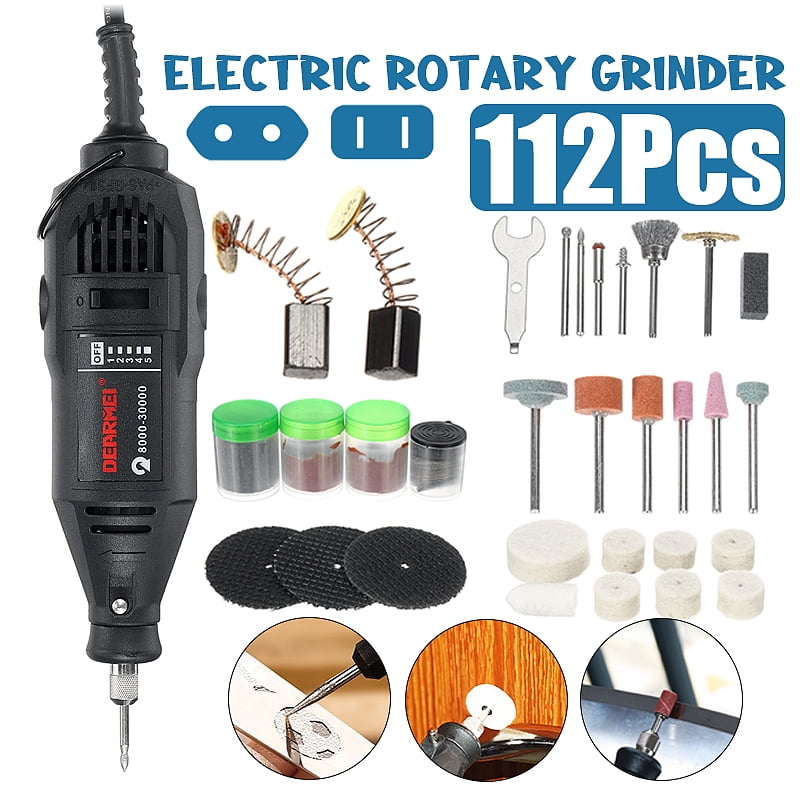 Rotary Electric Mini Drill Grinder Grinding Set Polishing Carving DIY Tool Kit