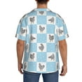 thumbnail image 5 of Xecao offers the Funny Chicken for Men's Casual Short-sleeved Shirt, a button-up collared shirt with a pocket, perfect for beach vacations and yacht travel in the Large size., 5 of 7