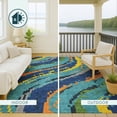 thumbnail image 4 of Addison Rugs Chantille Indoor/Outdoor Transitional Kids Teal Machine Washable Runner Rug, 2'3" x 7'6", 4 of 8
