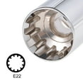 thumbnail image 3 of Unique Bargains 1/2-inch Drive E22 Universal Spline Shallow Socket 12-Point Cr-V Steel, 3 of 4