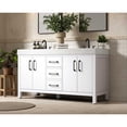 thumbnail image 3 of Elegant Kitchen and Bath 60 inch Double Bathroom Vanity In White, 3 of 10