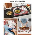 thumbnail image 5 of Large Induction Cooktop Protector Mat Red Floral Valentine's Day Stove Top Covers for Electric Stove, Gnomes Botanical Gifts Farmhouse Decorative Stove Burner Cover Mats, Glass Top Stove Cover, 5 of 7