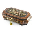 thumbnail image 1 of Handcrafted 30 Note Grand Double Level Music Theme Inlay Musical Jewelry Box - Trout, 1 of 2