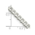 thumbnail image 2 of 925 Sterling Silver Polished Lobster Claw Closure 4.5mm Close Link Flat Curb Chain Bracelet 9 Inch Link Bracelet for Wom, 2 of 2