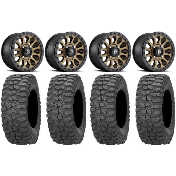 Fuel Vector BR 15" Wheels 32" Rock-A-Billy Tires Can-Am Maverick X3 / Honda Pioneer 1000 / Talon