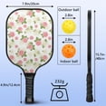 thumbnail image 4 of Pickleball Paddles Set,Pioneer Flower Floral Print Pattern Fiberglass Surface Pickleball Racket Set with 2 Indoor Outdoor Pickleball Balls and Pickleball Bag,Pickle-ball Equipment, 4 of 6