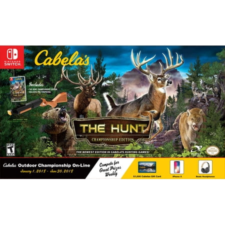 Cabela's: The Hunt w/ Gun, Planet Entertainment, Nintendo Switch,