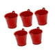 thumbnail image 5 of 5 cubos de metal galvanizado, cubos de hielo, recipientes para manualidades con asa, decoración del hogar, jarrones metálicos decorativos resistentes Rojo, 5 of 8