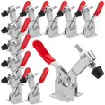 thumbnail image 3 of AConnet Pince à Bascule Réglable 12 Pack Style 201-B Libération Rapide Pince Antidérapante Rouge Horizontale Capacité de Maintien 360Lbs Outil de Menuiserie Libération Rapide, 3 of 4