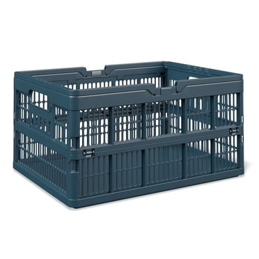 Mainstays Kids Large Blue Collapsible Storage Basket with Handles