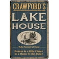 thumbnail image 1 of CRAWFORD'S Lake House Blue Cabin Home Decor 8 x 12 High Gloss Metal 208120038146, 1 of 1