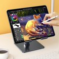 thumbnail image 2 of Adjustable Carbon Steel Tablet Stand - Foldable Ergonomic Metal Holder for 4-13.3 Inch Devices, 2 of 5