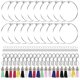 thumbnail image 1 of Kit de espacios en blanco para llavero de acrílico de 260 piezas con llaveros Anillos de salto redondos Afortunado Sencillez, 1 of 1