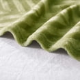 thumbnail image 6 of Whale Flotilla Soft Flannel Fleece Lightweight 50"x60" Throw Blanket, Brushed Chevron Design Fluffy Plush Cozy Blanket for All Seasons, Olive Green, 6 of 8