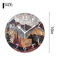 thumbnail image 2 of 10 Inch Wall Clock Battery Operated Silent Clock Decorative for Office, Kitchen, Outdoor, Living RoomRustic Lodge Bears Moose Deers Adorable, 2 of 4
