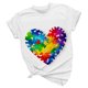 thumbnail image 3 of Gibobby Camisetas Mujer Baratas Manga Corta Mujeres verano moda casual cuello redondo manga corta flor diente león Tie Dye Print camiseta Top(Azul,CH), 3 of 4