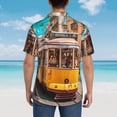 thumbnail image 4 of Balery Modern Urban Monkey Camisas hawaianas de manga corta para hombre, camisas playeras de corte holgado, camisas de vacaciones con botones,X-Large, 4 of 7