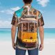 thumbnail image 4 of Balery Modern Urban Monkey Camisas hawaianas de manga corta para hombre, camisas playeras de corte holgado, camisas de vacaciones con botones,Small, 4 of 7