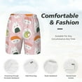 thumbnail image 6 of Picia Cute Sushi pattern Mens Swim Trunks with Compression Liner Stretch Beach Shorts Quick Dry with Zipper Pockets No-Chafing Board Shorts-Large, 6 of 9