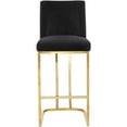 thumbnail image 3 of Meridian Furniture Heidi 26"H Velvet Counter Stool in Black, 3 of 7