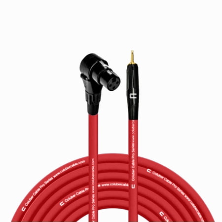 Coluber Cable - Right Angle XLR Female to 3.5 TS Male - Pro 3-Pin Connector