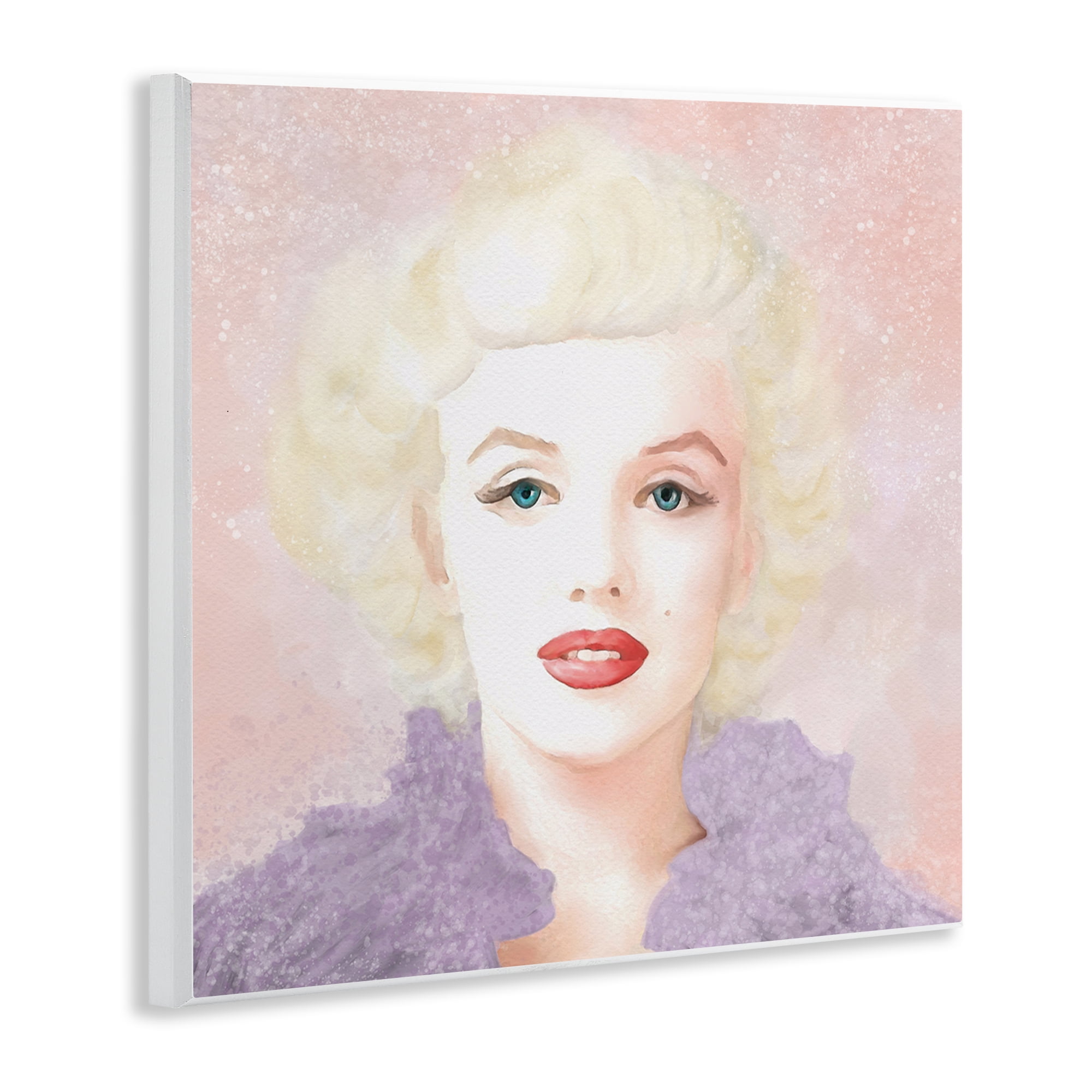 Stupell Industries Pastel Marilyn Portrait People Painting Unframed Art Print Wall Art, 12 x 12