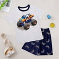 thumbnail image 2 of HCNTES Toddler Boy Pajamas Summer Pjs for Boys Short Sets Kids Sleepwear Cartoon Car Truck Jammies Baby Boy Clothes 2T 3T 4T 5T 6T 7T 8T, 2 of 5