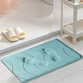 thumbnail image 2 of Btomtd 24"x16" Sponge Absorbent Doormat for Toilet, Non Slip Kitchen Floor Mat, Versatile Carpet for Entrance and Bedroom, Household Practical Area Rug, Light Blue, 2 of 5