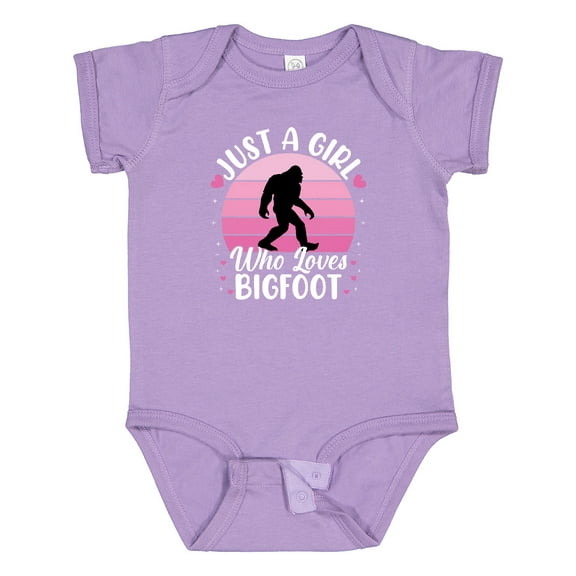 Inktastic Just a Girl Who Loves Bigfoot Girls Baby Bodysuit