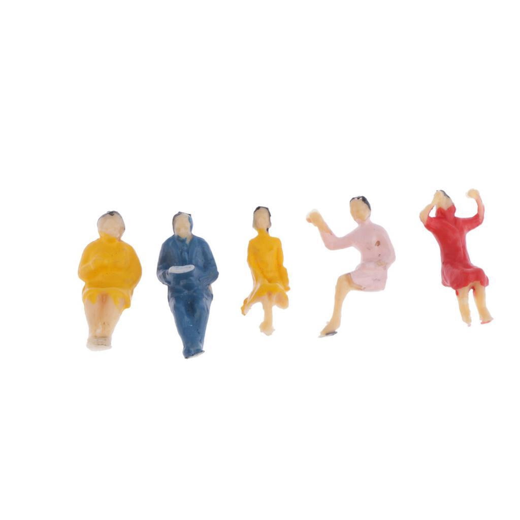 LeeQinersw 200 Pieces Different Poses 1:87 HO Scale Hand Painted Figures People Passengers