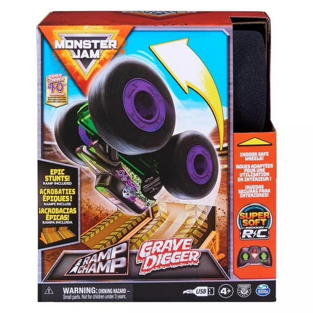 Ramp Champ Grave Digger RC - Toy RC cars for stores - Walmart