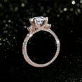thumbnail image 3 of 2 Carat Moissanite Wedding Ring for Women Engagement Rings for Women Diamond 18K Rose Gold Plated 925 Sterling Silver Moissanite Diamond Promise Ring Womens Diamond Rings, 3 of 6