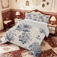 thumbnail image 2 of Erosebridal Navy Vintage Damask Full Size Comforter Sets,Cream Ornate Floral Bedding Comforter Set,3pcs,1 Comforter and 2 Pillowcases,Light Gray Reversible, 2 of 7
