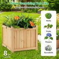 thumbnail image 6 of Costway 15" Wooden Planter Box Elevated Outdoor Folding Planter with Removable Bottom, 6 of 9