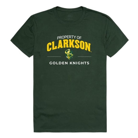 W Republic 517-281-G75-03 Clarkson University Property T-Shirt, Forest Green & White 2 - Large