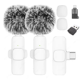 thumbnail image 1 of Wireless Lavalier Microphone Portable Audio Video Recording Mini Microphone for Android Camera Live Gaming Phone, 1 of 6