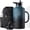 Bronze Black, variant on 64oz Water Bottle Insulated with Handle, Half Gallon Stainless Steel Metal Large Water Jug, Travel Flask with Straw Spout Lid, Wide Mouth Mug with Carry Pouch, Keep Cold Hot
