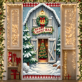 thumbnail image 4 of Decorative Christmas Banner Festive Theme Holiday Decoration Winter Scene Merry Christmas for Holiday Celebration Indoor Decoration Winter Party, 4 of 9