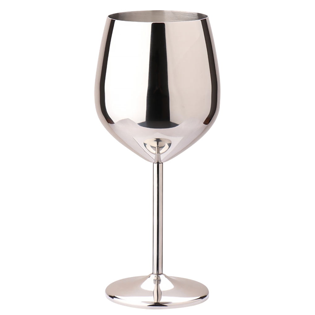 Set of 4 Stainless Steel Stem Wine Glasses 12 Oz Shatterproof Modern Innovations for sale online 
