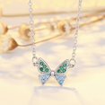 thumbnail image 3 of Collier de couloir papillon de mode: Strass Pendentif Collier Clavicule Collier Clavicule, 3 of 10