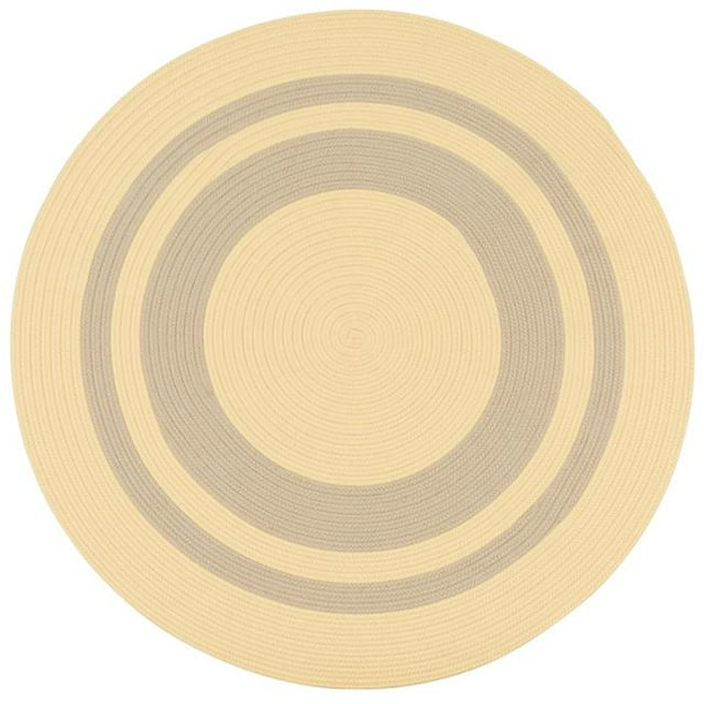 Colonial Mills Rug CN90R084X084 Coronado Round Braided Rug Yellow - 7 ft.