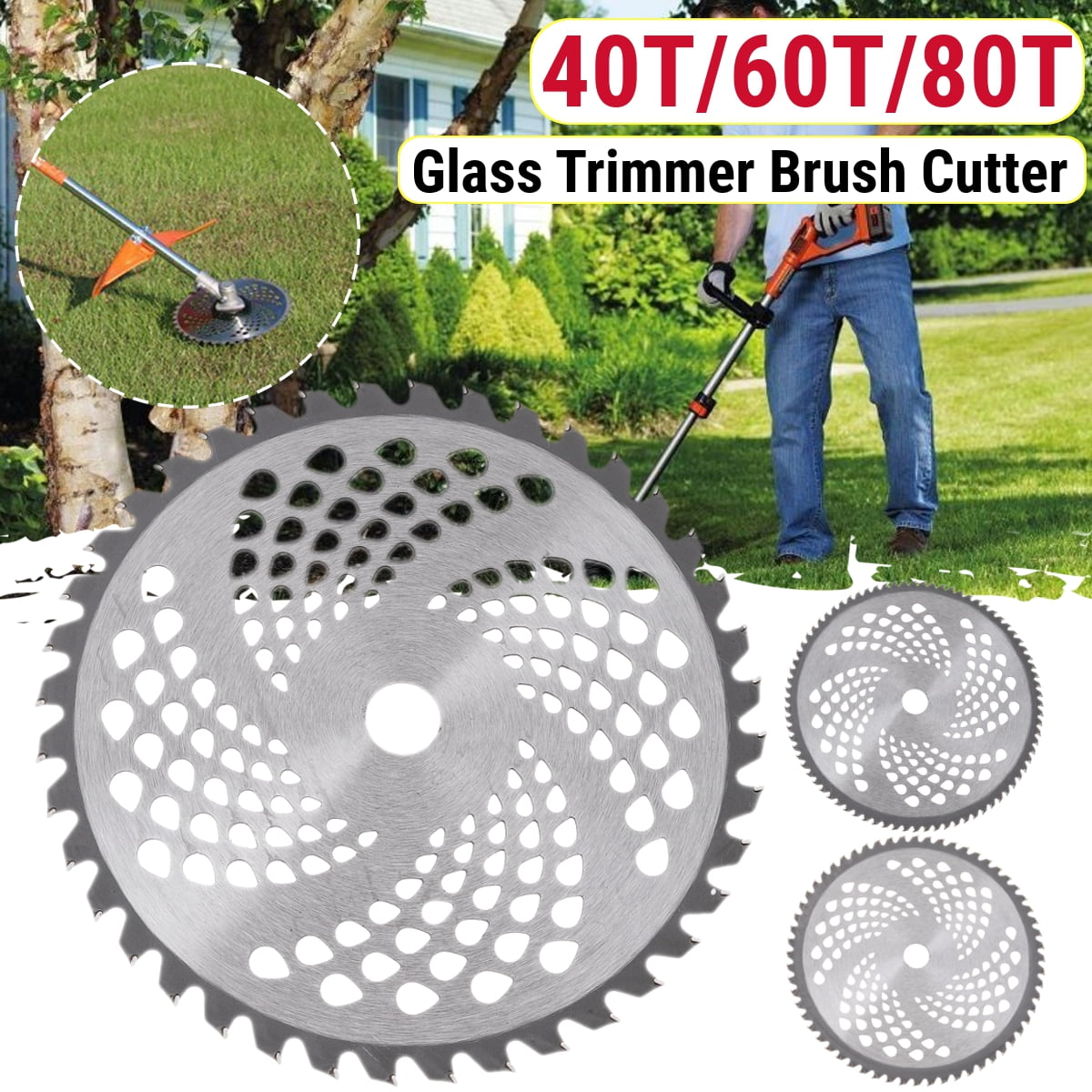 40 60 80t Grass Trimmer Brush Cutter Head Steel Home Garden Strimmer Mower Blade Walmart Canada