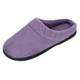 thumbnail image 1 of Dearfoams Sabot en Velours Microfibre pour Femmes avec Détail de Couette, 1 of 4