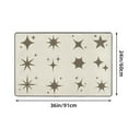 thumbnail image 3 of Beige Sparkling Star Rugs Doormat, Non-Slip Machine Washable Carpets Floor Door Mat , 36" x 24", 3 of 7