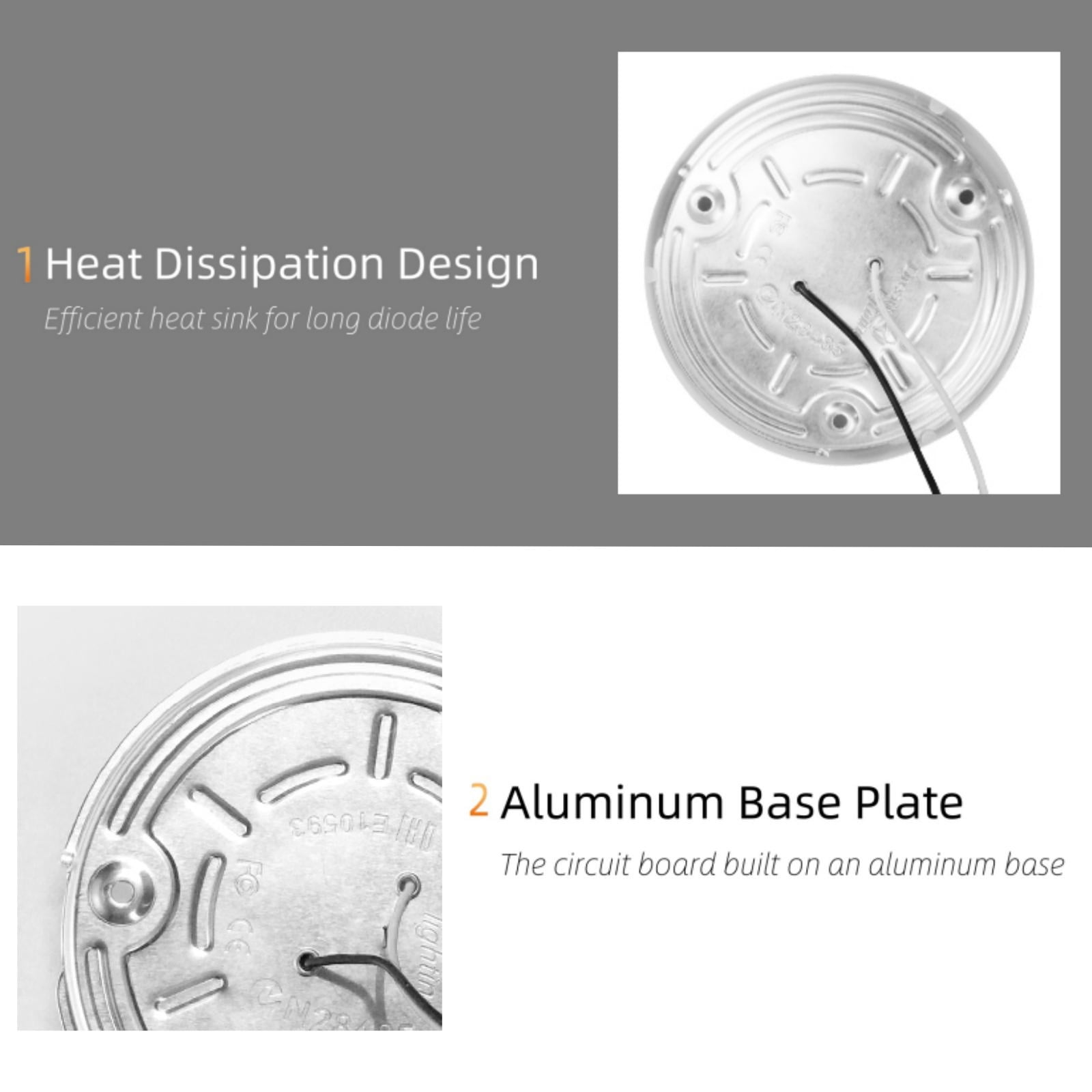 Dream Lighting LED 12volt 4.5inch Ceiling Down Light RV Cargo Trailer Boat Interior Cabin Hall Kitchen Under Cabint Light Warm White, 4-Pack