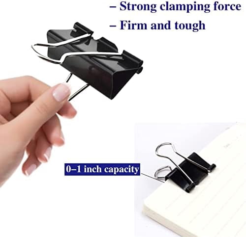 Large Binder Clips 2 Inch (72 Pack), Extra Large Binder Clips Big Paper Clamps Giant Clips for Office and Home Supplies, Black
