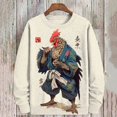 thumbnail image 2 of Suéter de invierno para hombre con estampado 3D de animales y pollos, moda urbana, hip hop, deportes, ocio, cuello redondo, jersey para hombre, 2 of 5